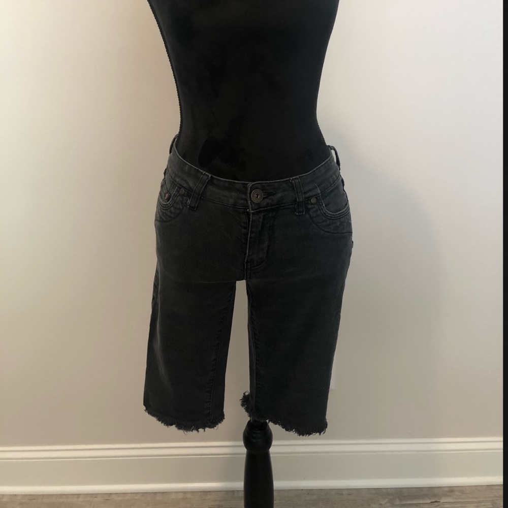 Black Denim Shorts